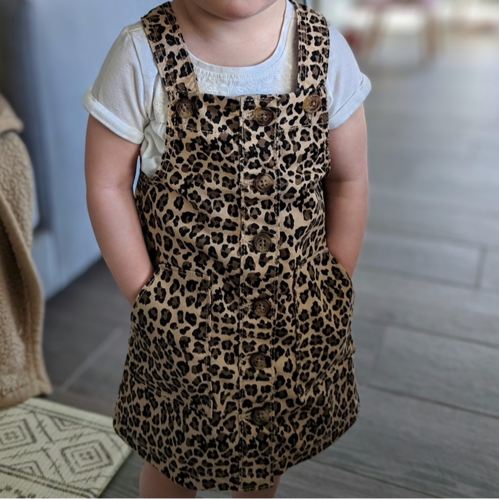 Wonder Nation Leopard Print Kids Casual Dress